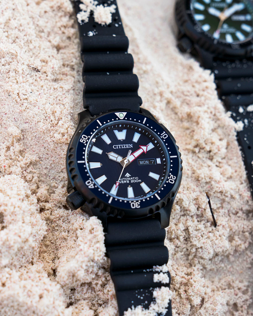 Promaster Dive Automatic Blue Dial Polyurethane Strap NY0158 09L CITIZEN